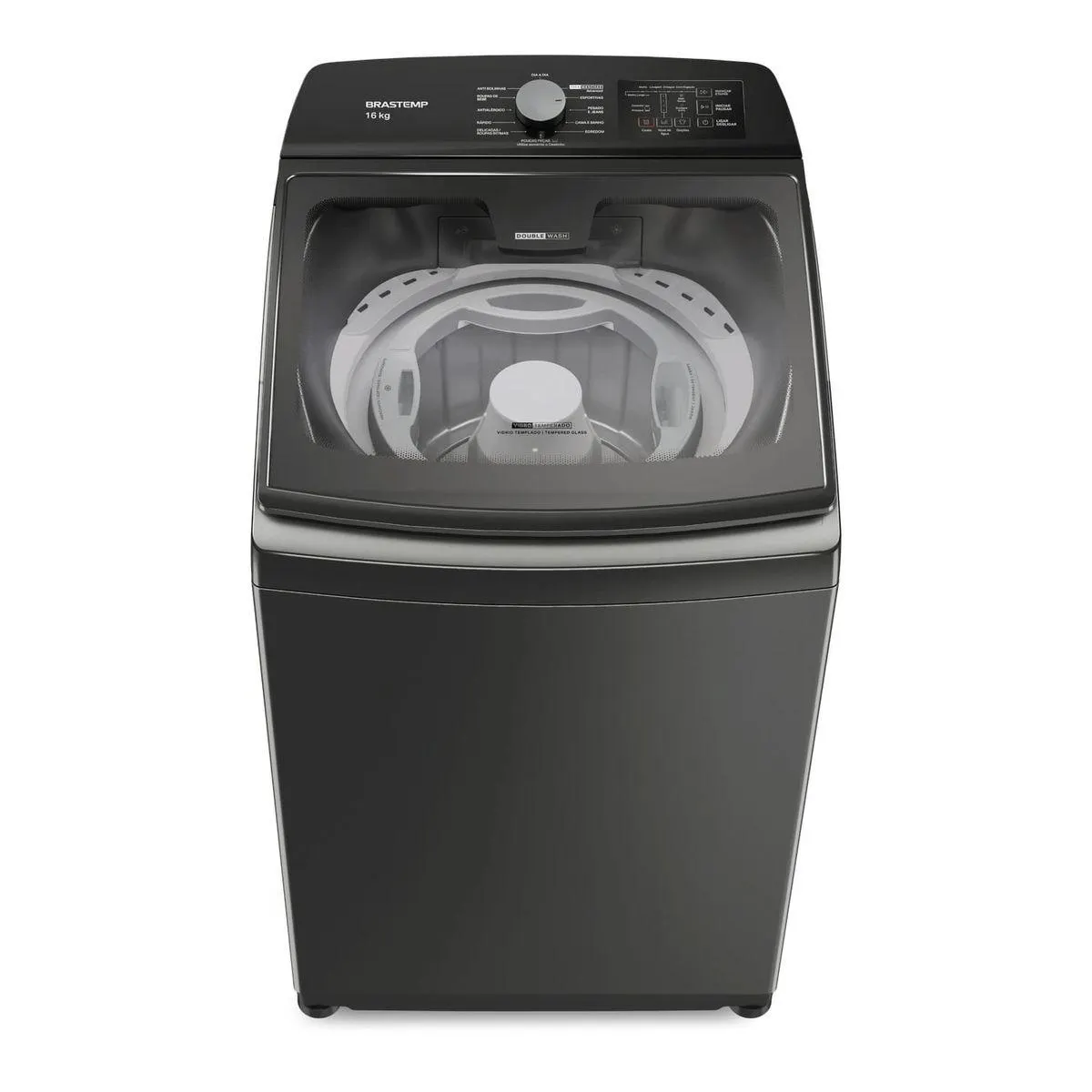 Máquina de Lavar Brastemp 16kg Titânio com Tecnologia Double Wash e Ciclo Tira Manchas Advanced - BWD16A9