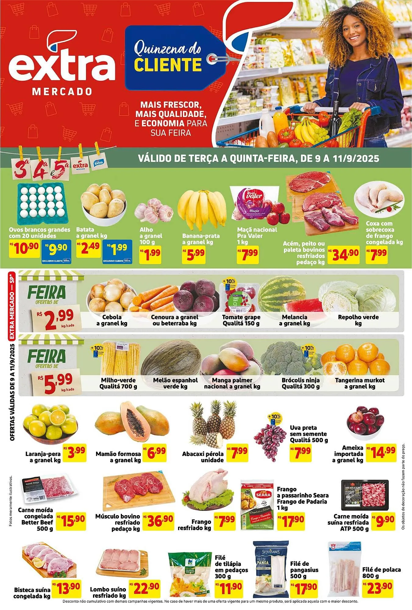 Encarte de Encarte Mercado Extra 9 de setembro até 11 de setembro 2025 - Pagina 1