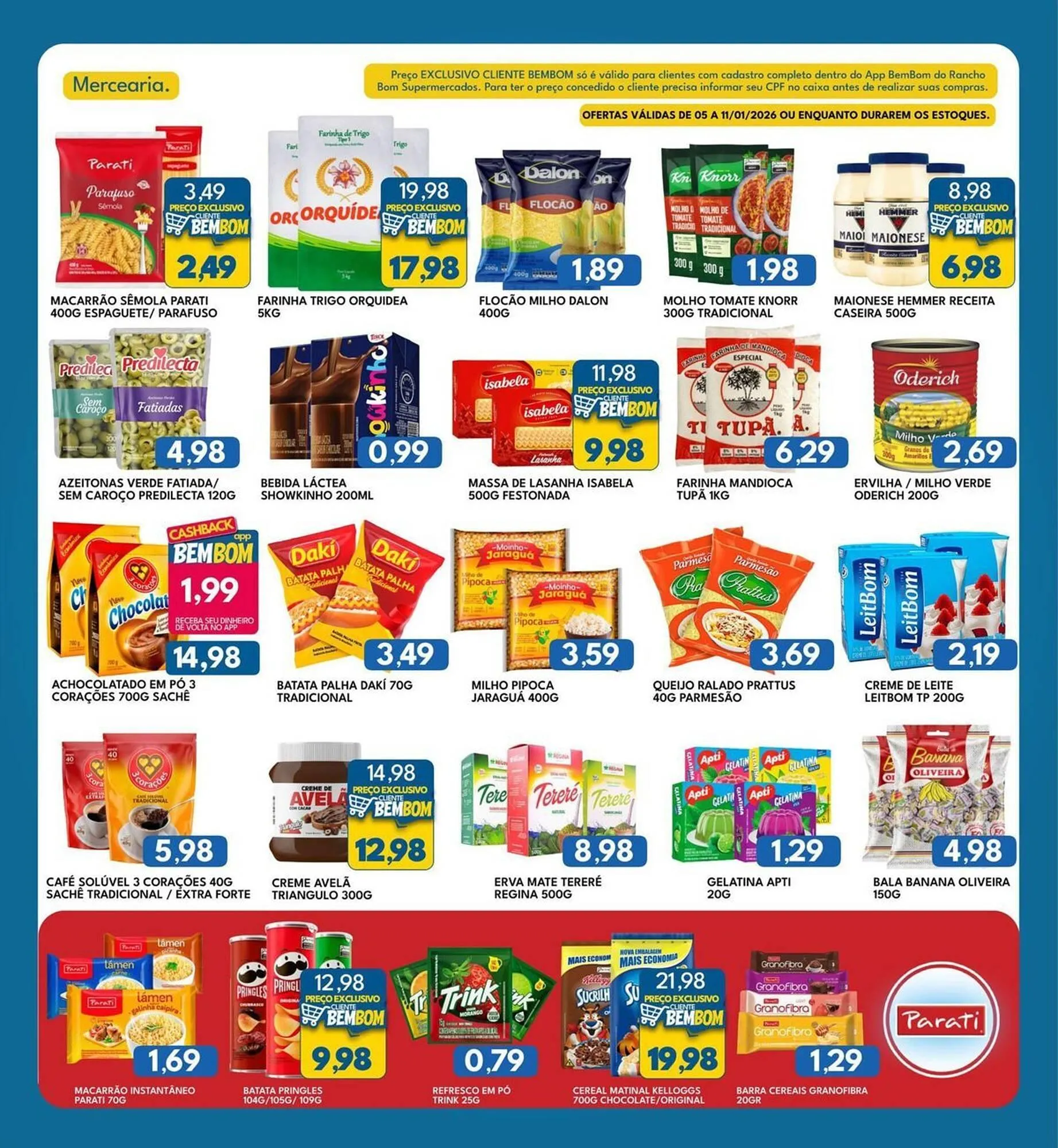 Encarte de Catálogo Rancho Bom Supermercados 5 de janeiro até 11 de janeiro 2026 - Pagina 1