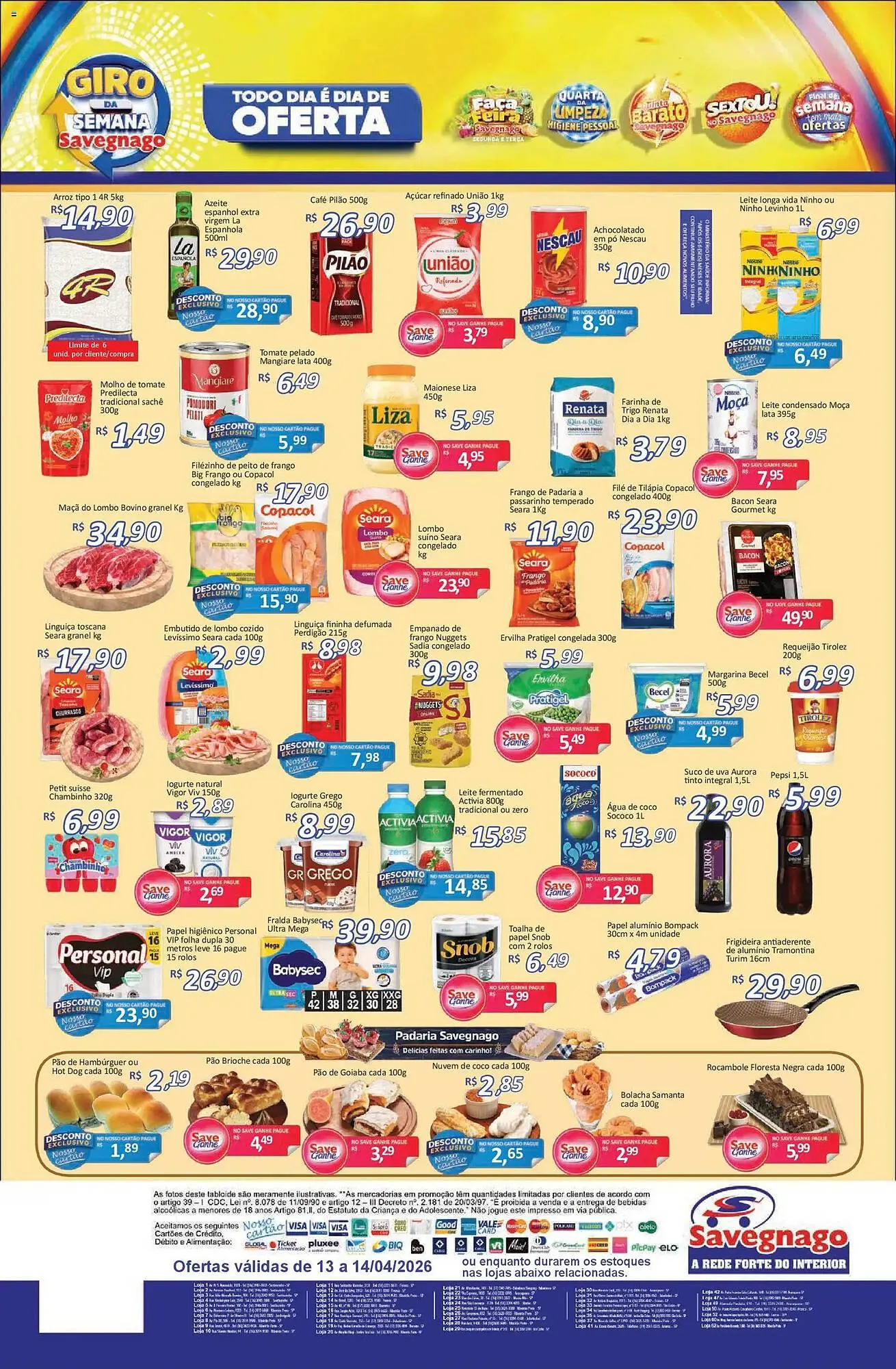 Encarte de Catálogo Supermercados Savegnago 13 de abril até 15 de abril 2026 - Pagina 2
