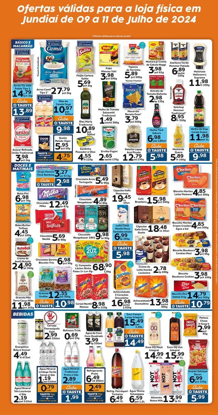 Encarte de Ofertas Tauste Jundiaí 9 de julho até 11 de julho 2024 - Pagina 3