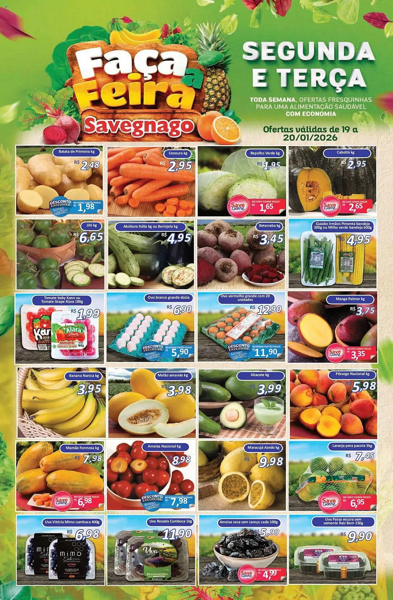 Encarte de Catálogo Supermercados Savegnago 19 de janeiro até 21 de janeiro 2026 - Pagina 1