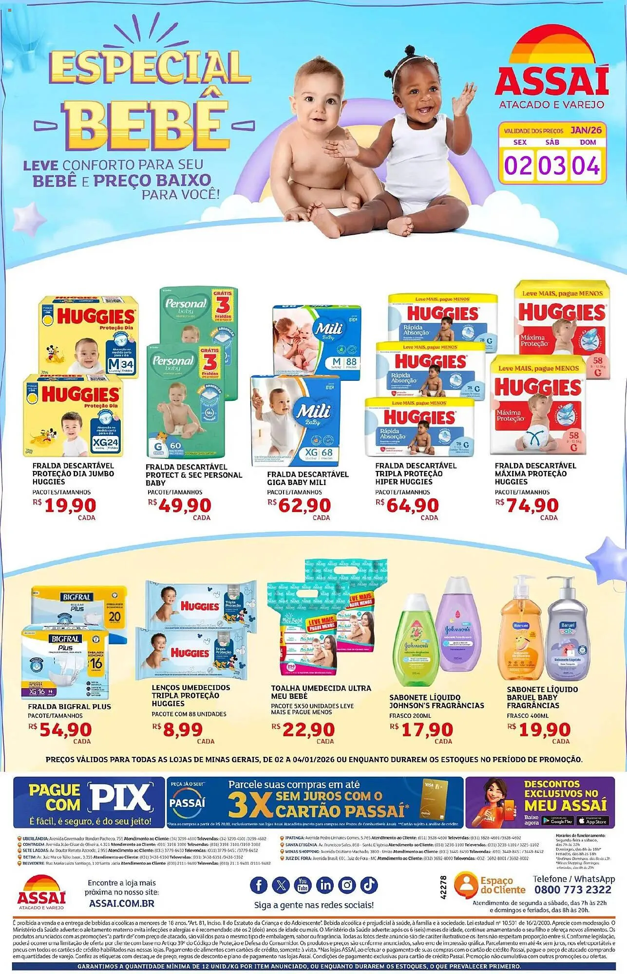 Encarte de Encarte Assaí Atacadista 2 de janeiro até 4 de janeiro 2026 - Pagina 1