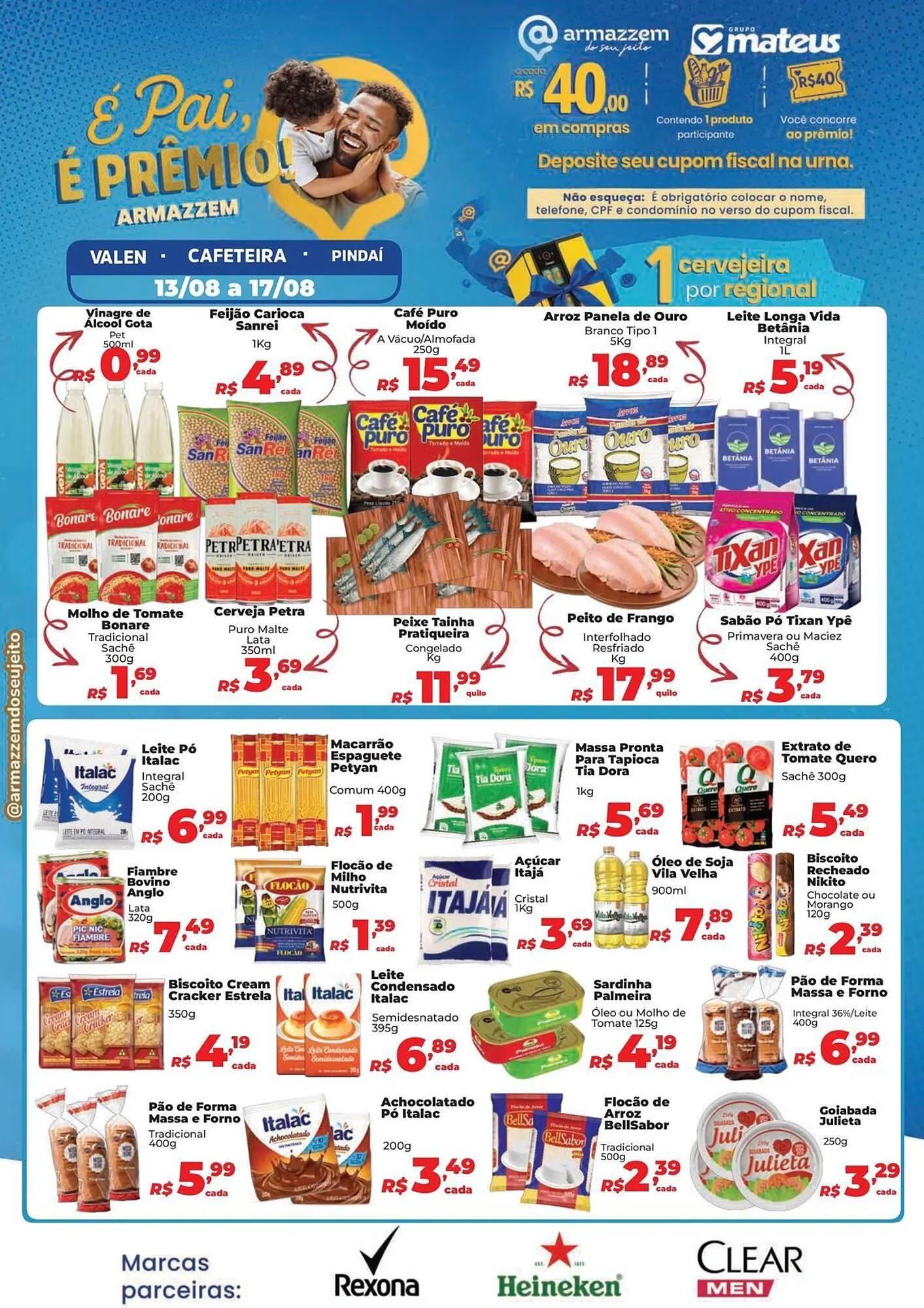 Encarte de Catálogo Supermercados Mateus 13 de agosto até 17 de agosto 2025 - Pagina 1