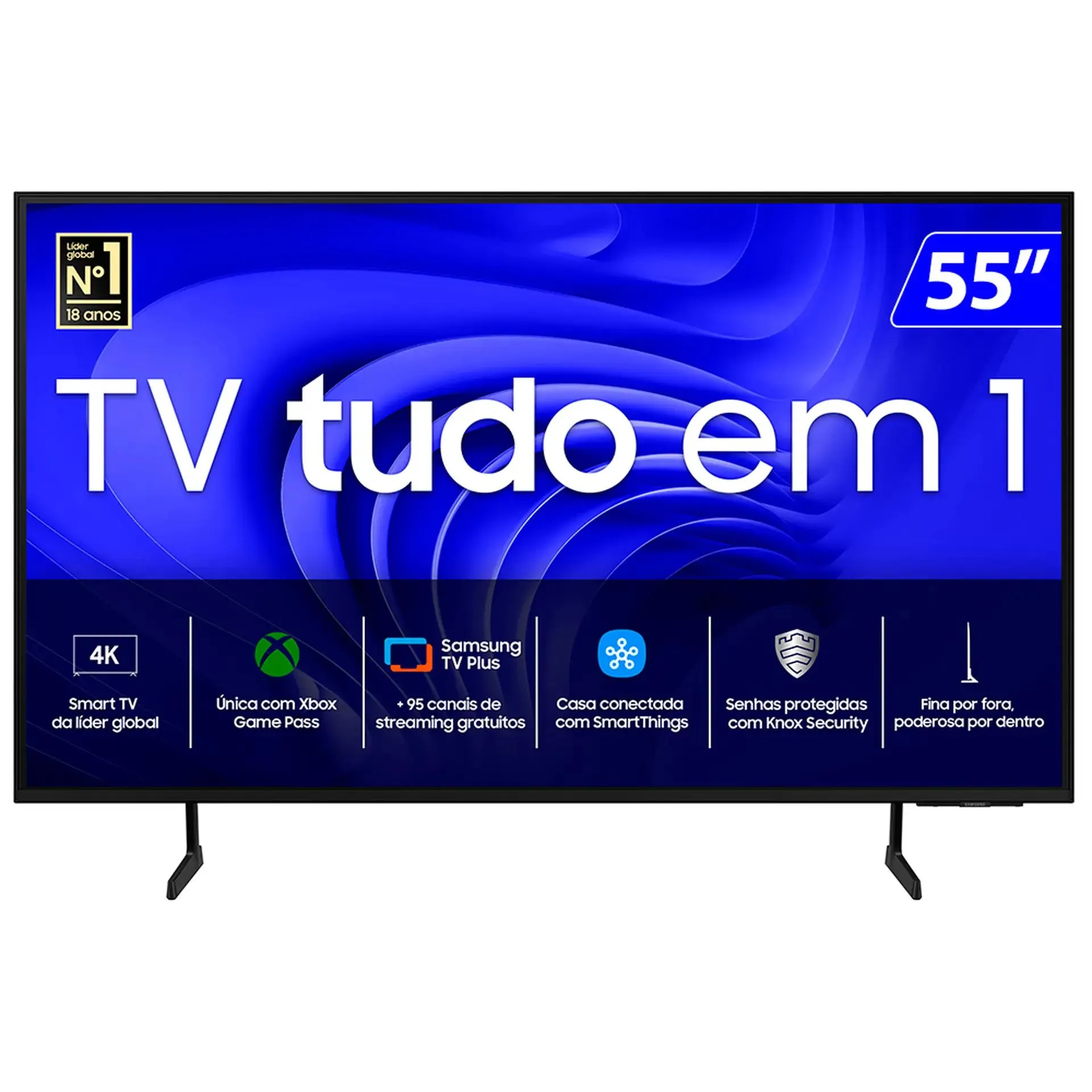 Smart TV Samsung 55" 4K Wi-Fi Tizen Crystal UHD 55DU7700