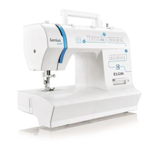 Máquina de Costura Elgin Genius Plus JX4035 - Luz na Costura - Branco