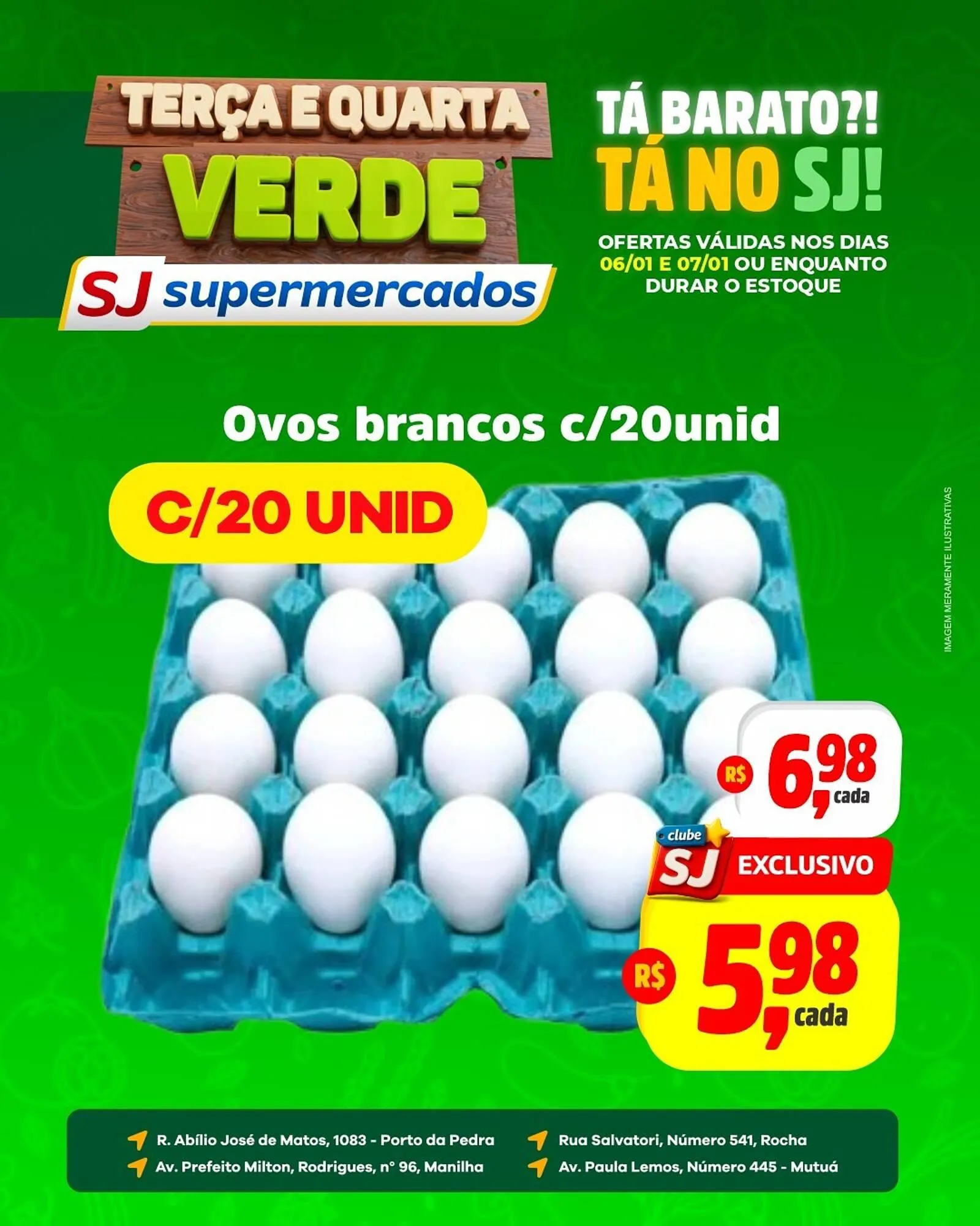 Encarte de Encarte Sj Supermercados 6 de janeiro até 7 de janeiro 2026 - Pagina 1