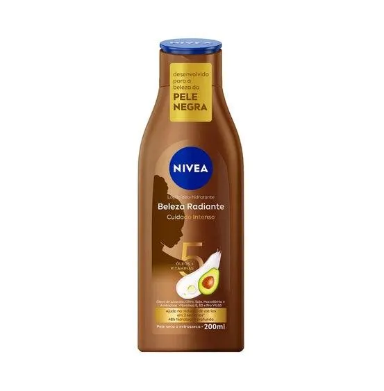 Loção Hidratante Corpo Nivea Beleza Radiante Pele Negra Cuidado Intenso 200ml