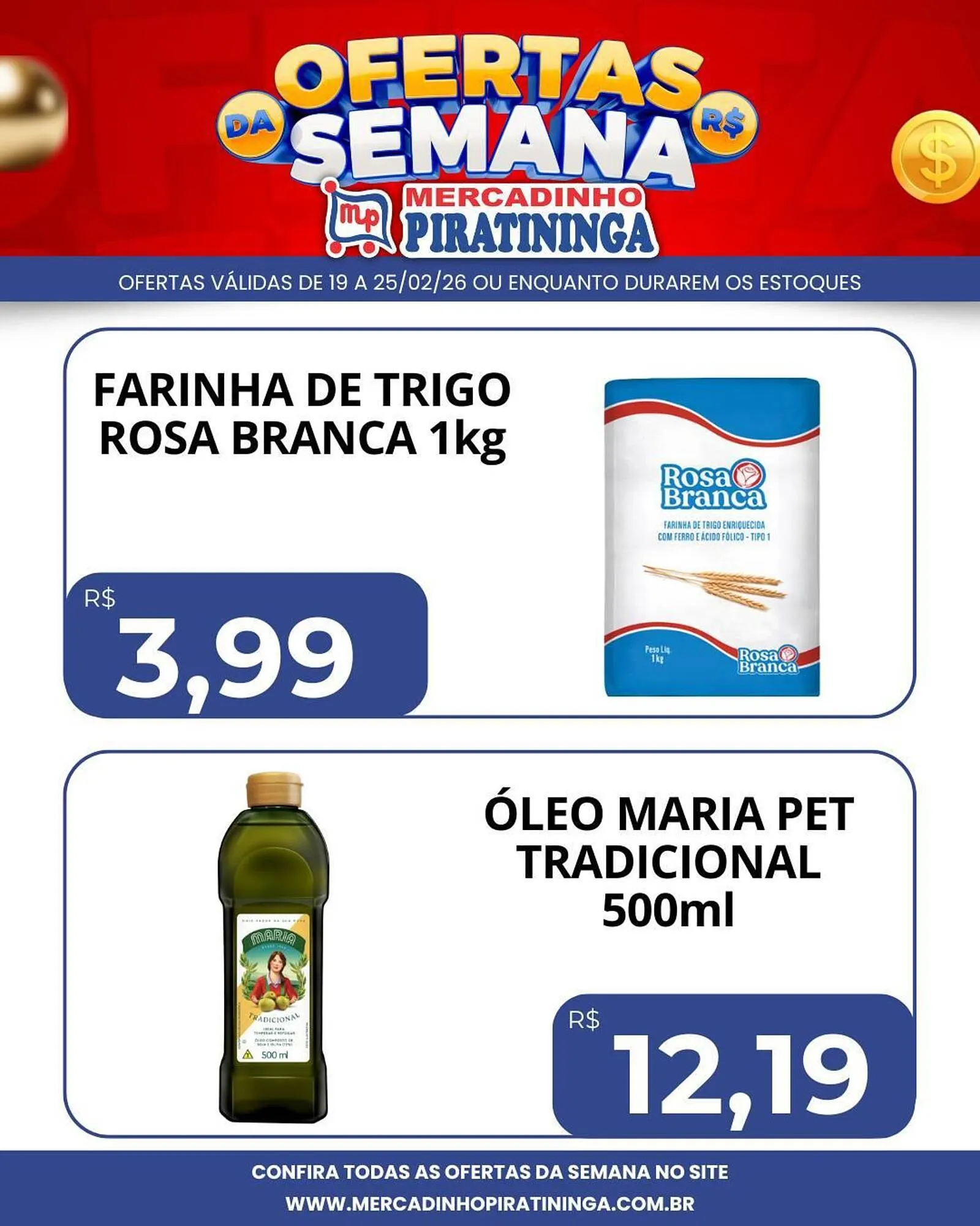 Encarte de Catálogo Mercadinho Piratininga 19 de fevereiro até 25 de fevereiro 2026 - Pagina 3