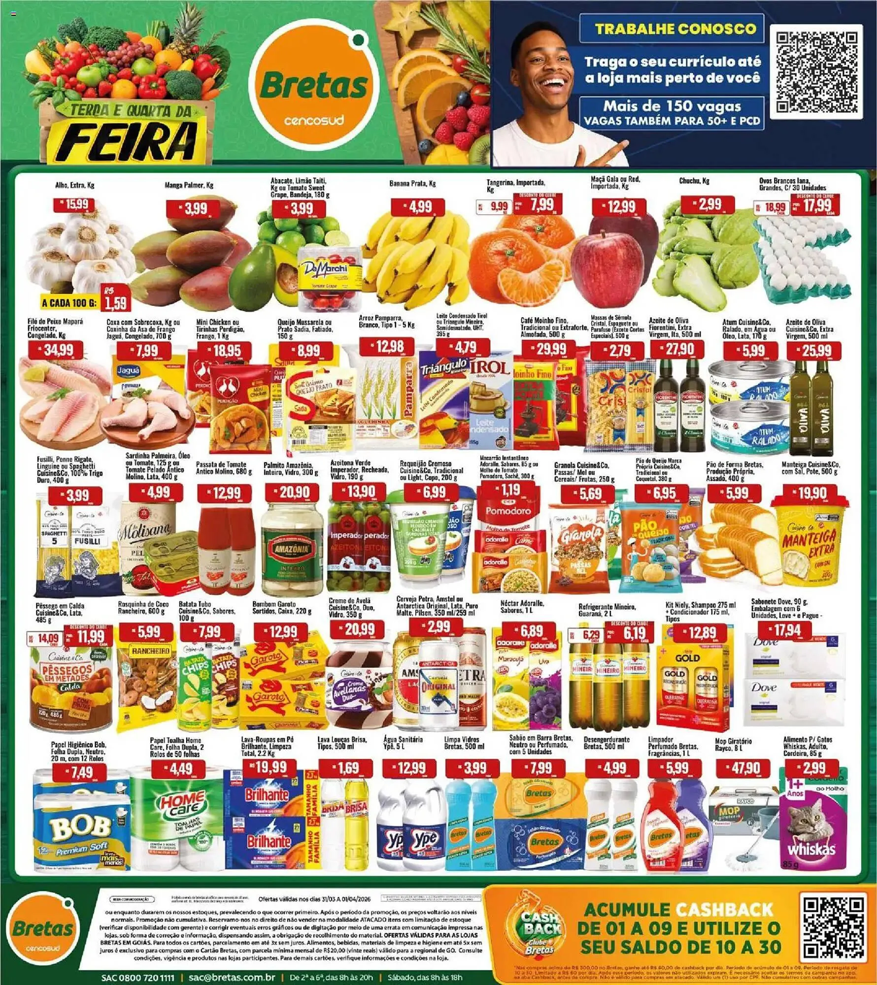Encarte de Catálogo Supermercados Bretas 31 de março até 2 de abril 2026 - Pagina 1