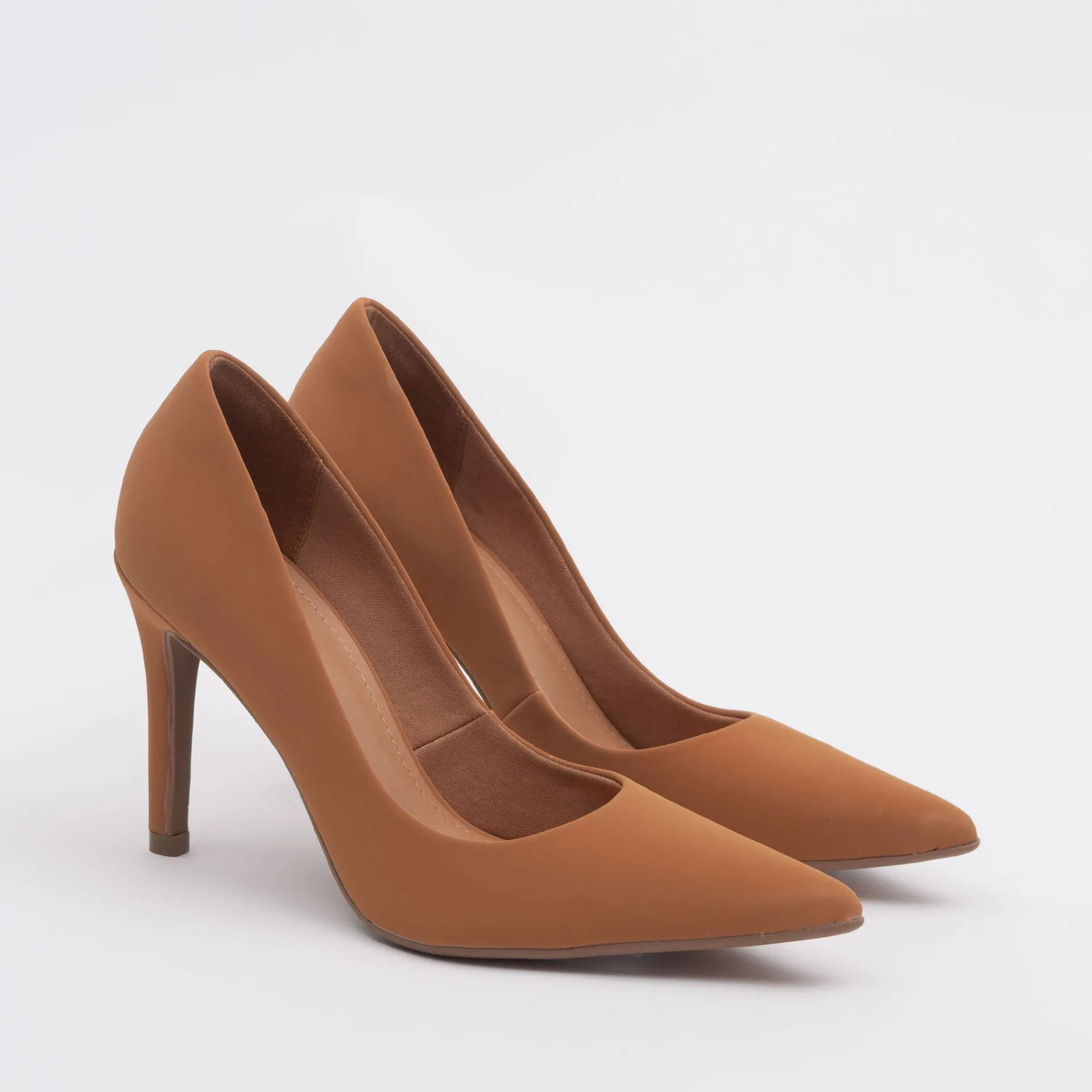 Scarpin nubuck Bico Fino - CAMEL