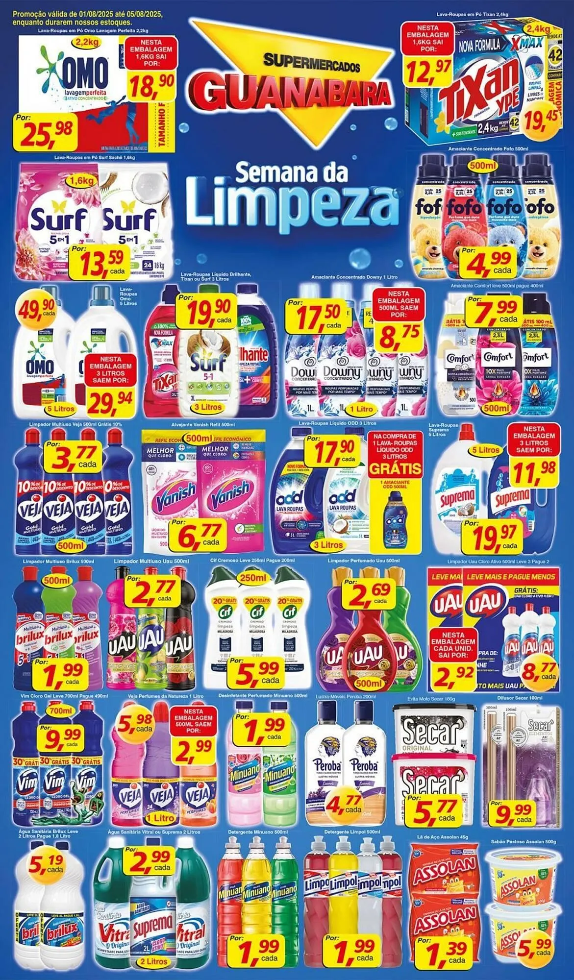 Encarte de Catálogo Supermercados Guanabara 1 de agosto até 5 de agosto 2025 - Pagina 1