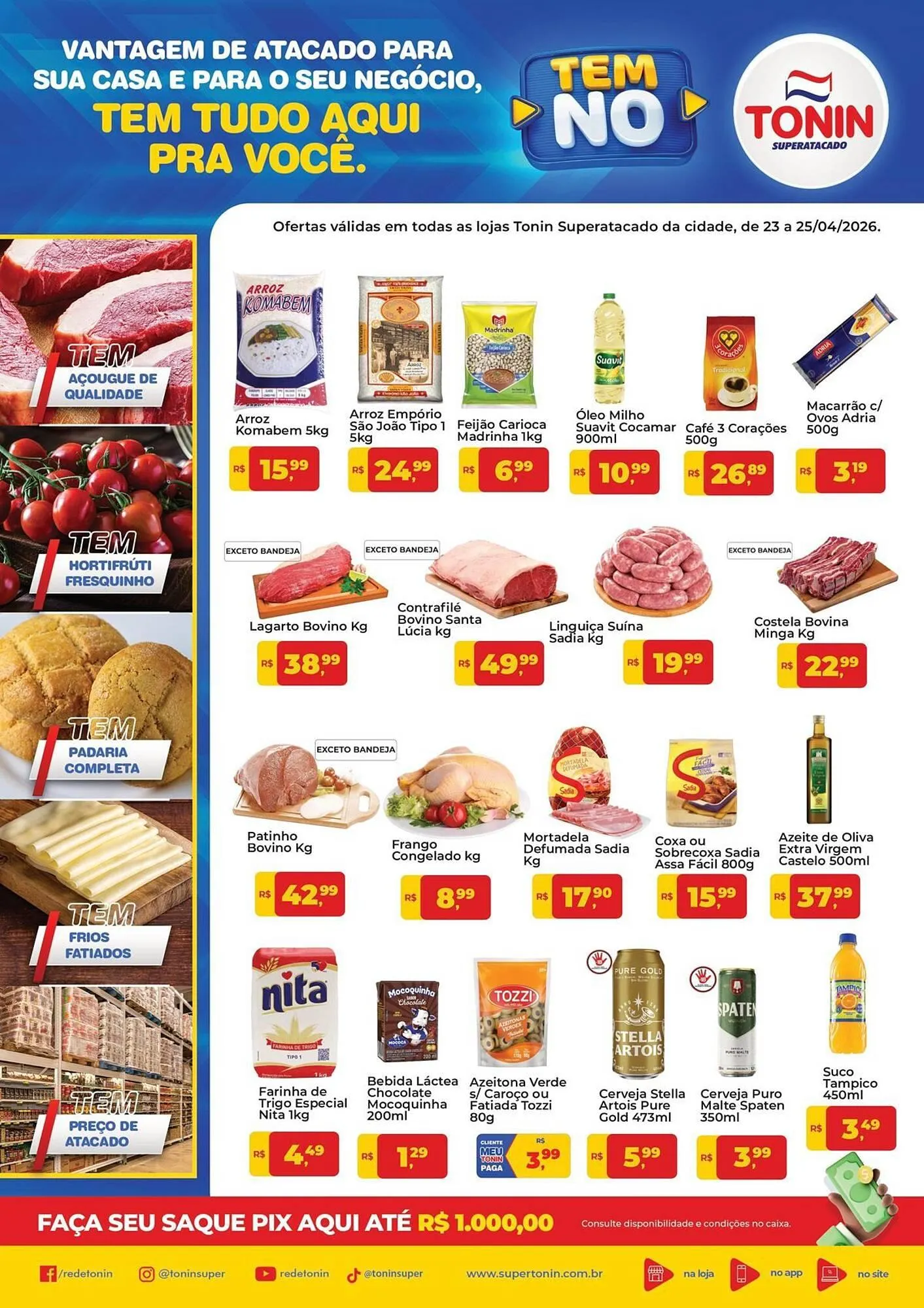 Encarte de Catálogo Tonin Superatacado 23 de abril até 25 de abril 2026 - Pagina 1