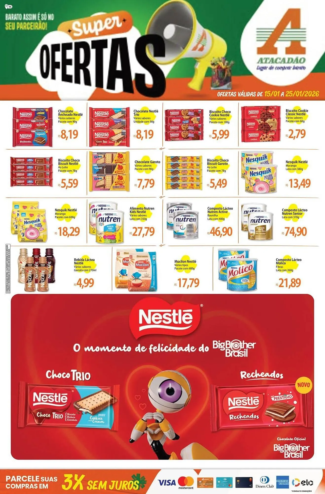 Encarte de Folheto Atacadão 15 de janeiro até 25 de janeiro 2026 - Pagina 1