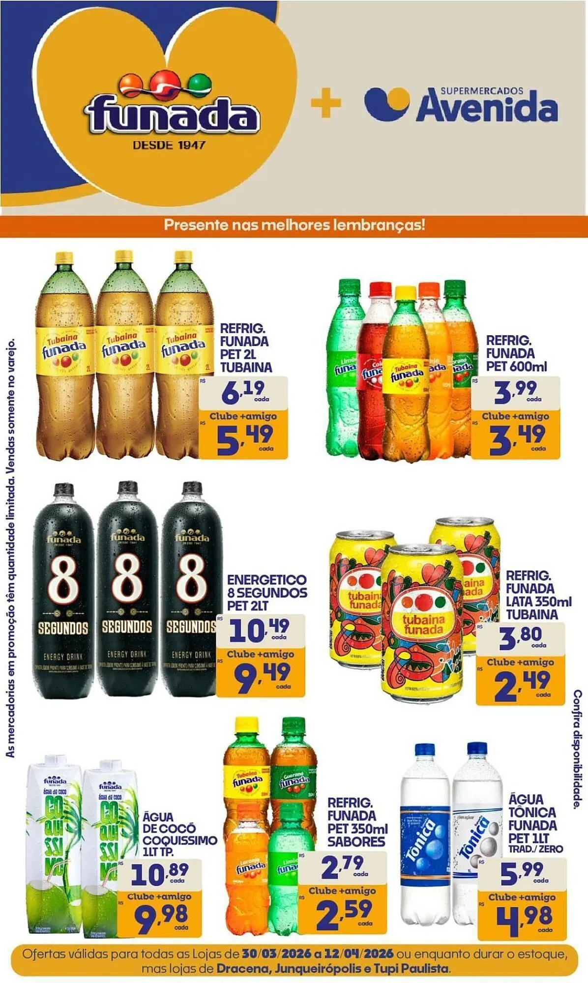 Encarte de Catálogo Supermercados Avenida 30 de março até 12 de abril 2026 - Pagina 1