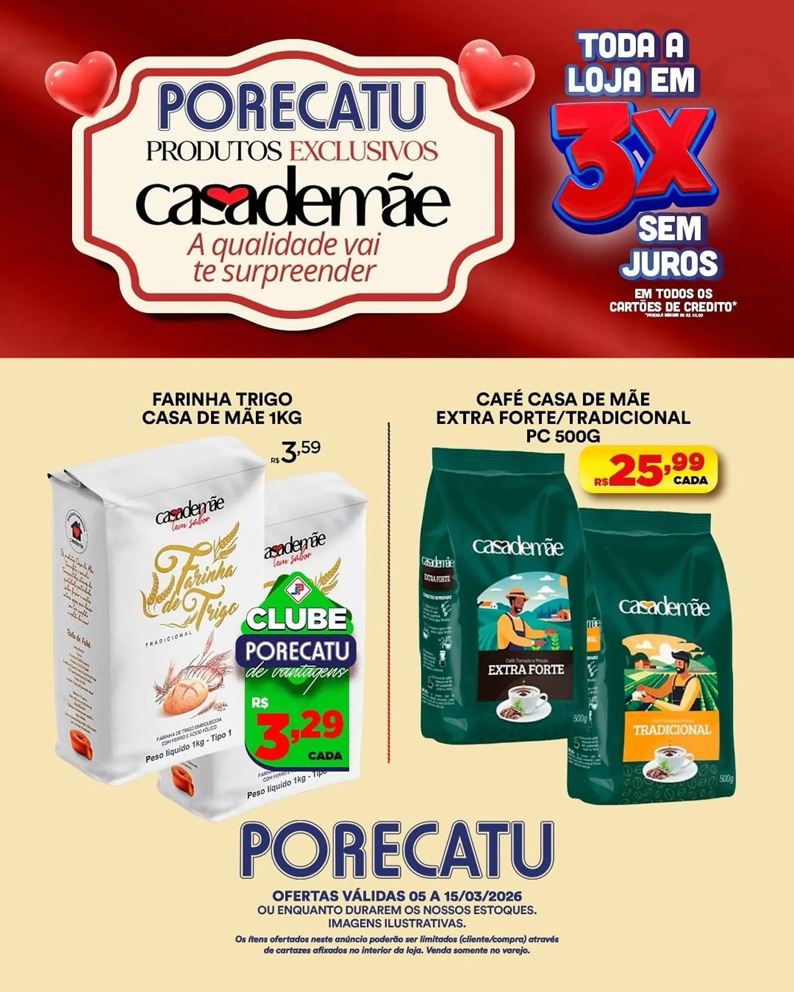 Encarte de Catálogo Supermercado Porecatu 7 de março até 15 de março 2026 - Pagina 1