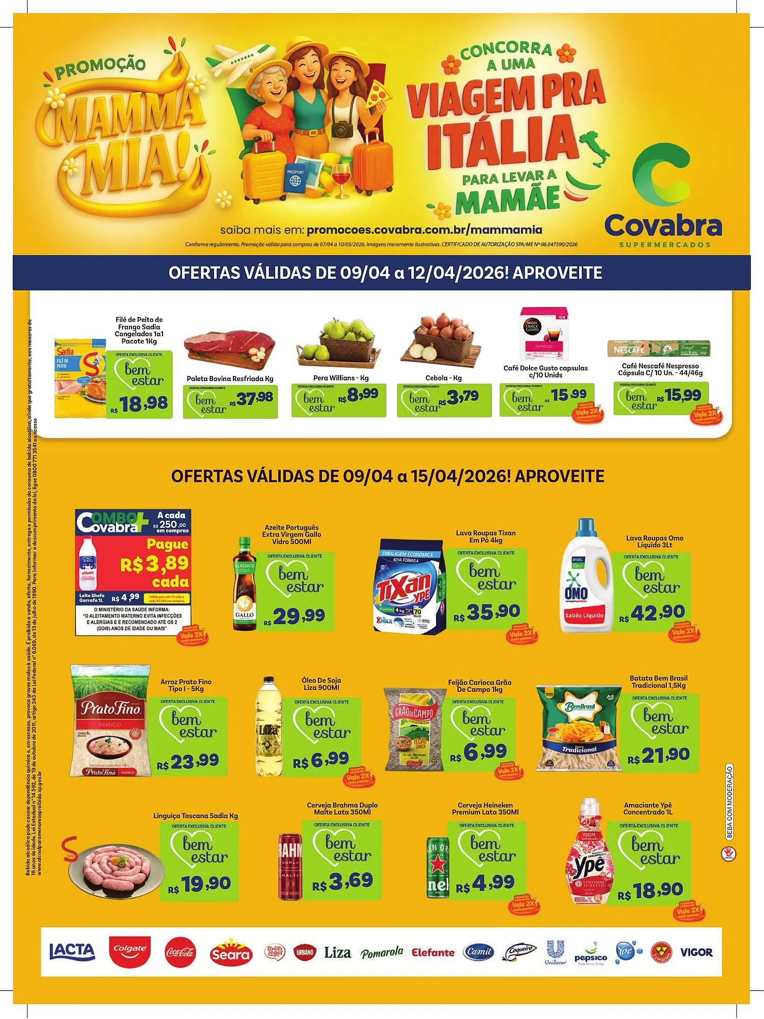 Encarte de Catálogo Covabra Supermercados 14 de abril até 15 de abril 2026 - Pagina 1