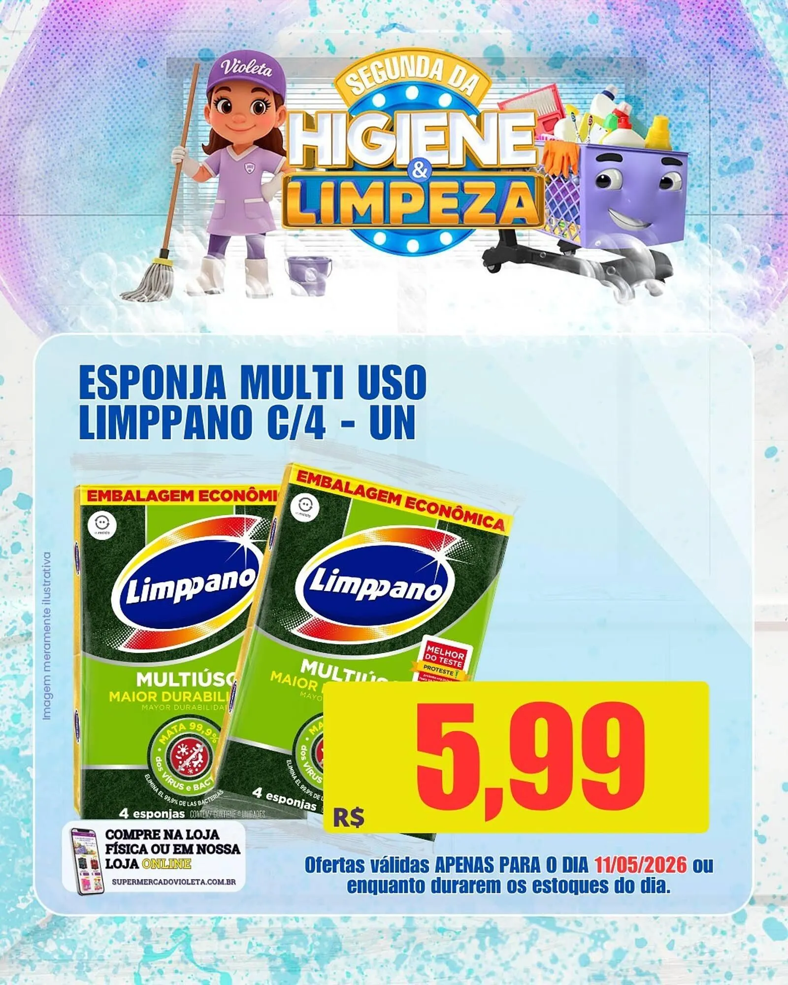 Encarte de Catálogo Violeta Supermercados 11 de maio até 11 de maio 2026 - Pagina 8