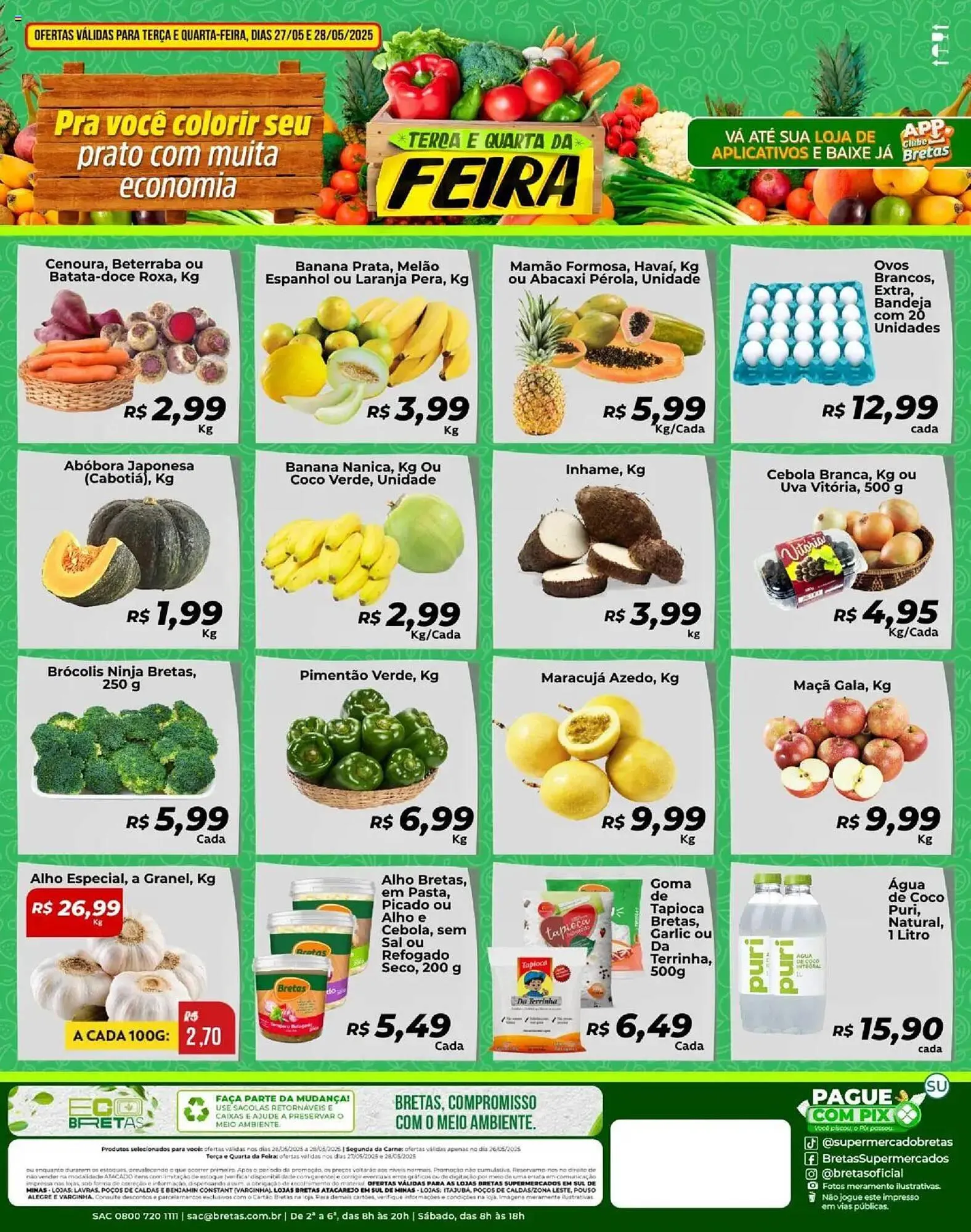 Encarte de Catálogo Supermercados Bretas 26 de maio até 29 de maio 2025 - Pagina 1