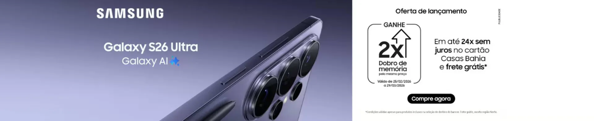 Encarte de Catálogo Casas Bahia 27 de fevereiro até 11 de março 2026 - Pagina 2