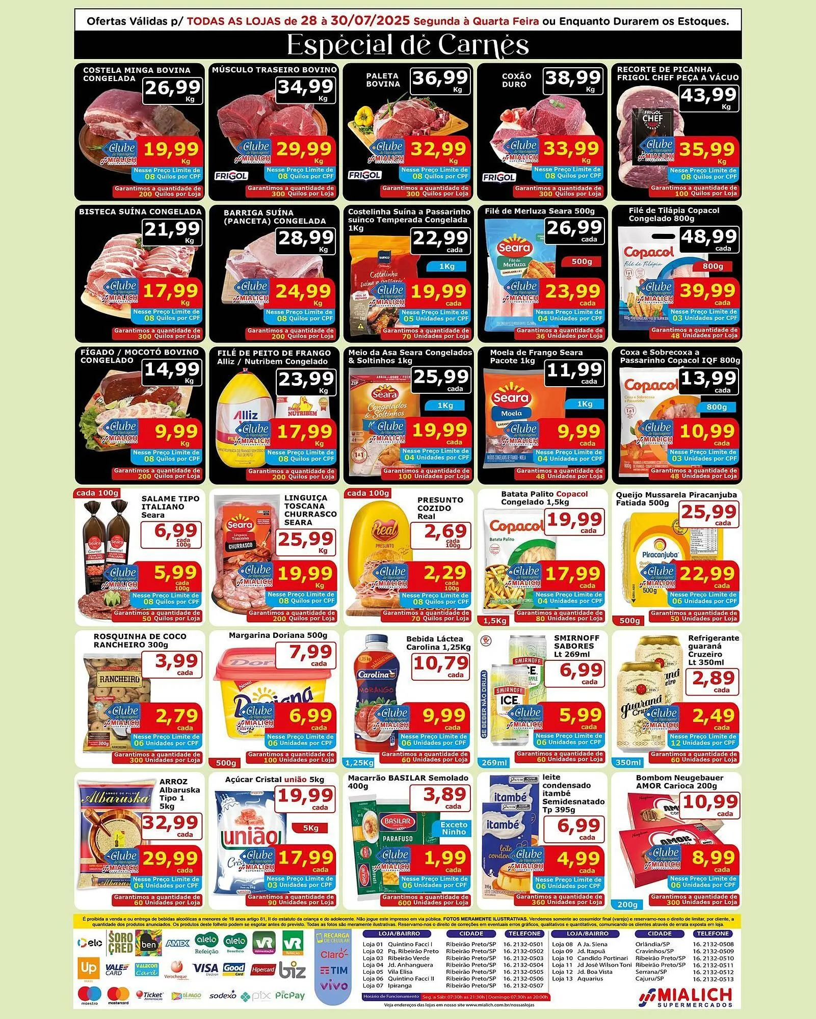 Encarte de Catálogo Mialich Supermercados 28 de julho até 30 de julho 2025 - Pagina 2