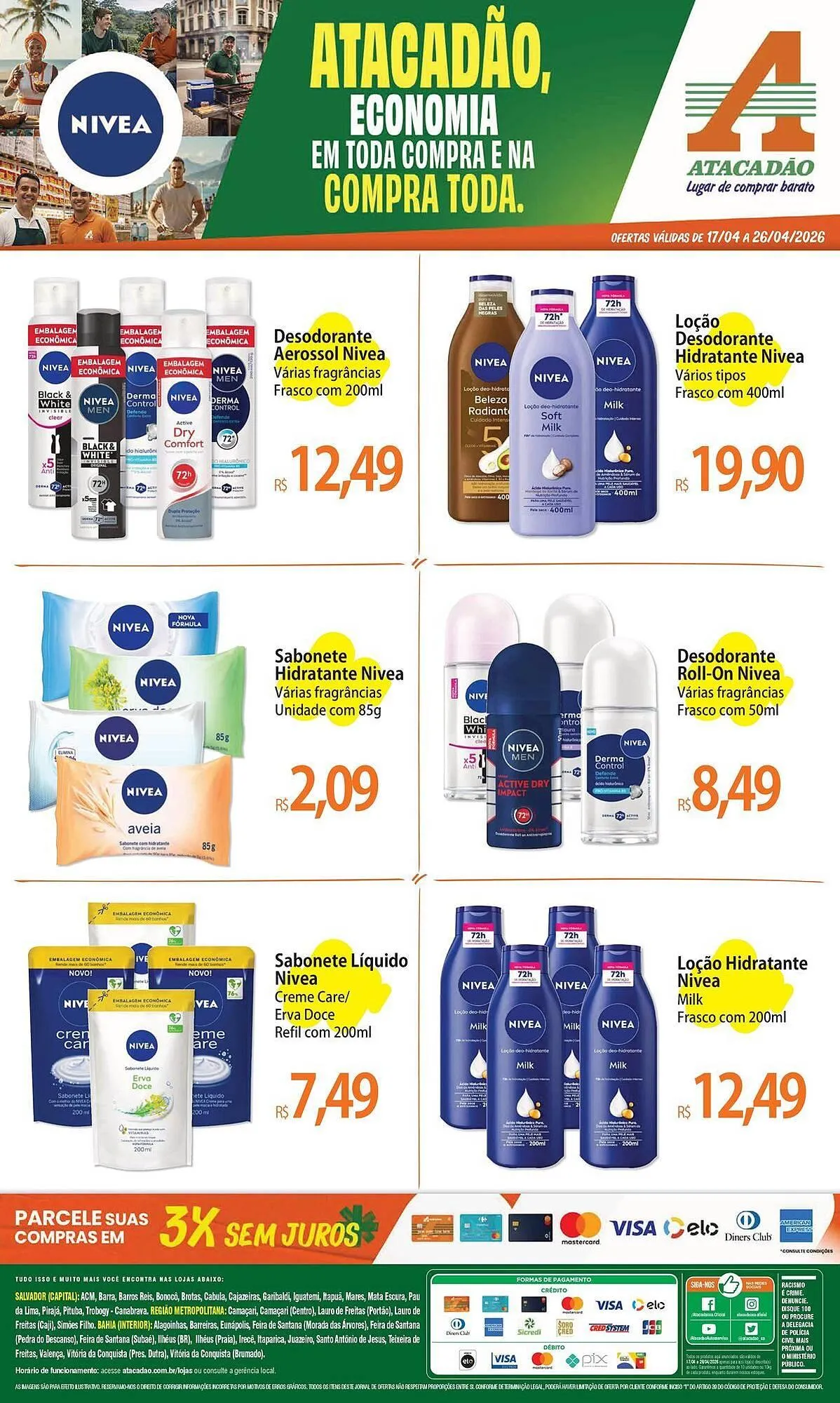 Encarte de Folheto Atacadão 17 de abril até 26 de abril 2026 - Pagina 1