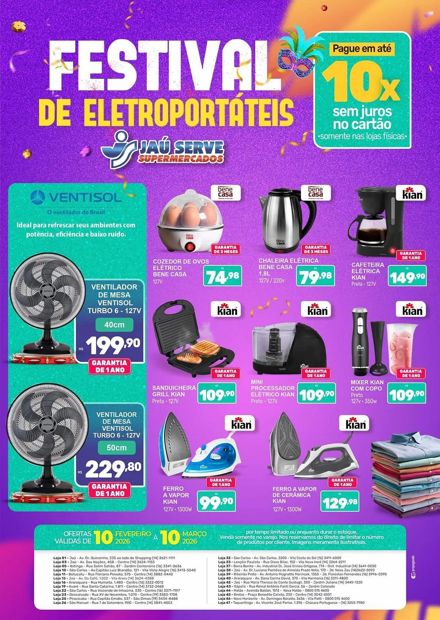 Encarte de Catálogo Supermercados Jau Serve 16 de fevereiro até 10 de março 2026 - Pagina 1