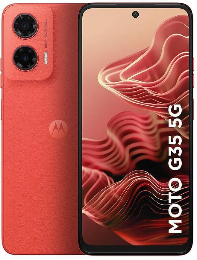 Smartphone / Telefone Celular Motorola Moto G35 5G 256GB 12GB (4GB RAM+8GB Ram Boost) e Câmera 50MP com AI NFC Tela 6.7" com Superbrilho Coral