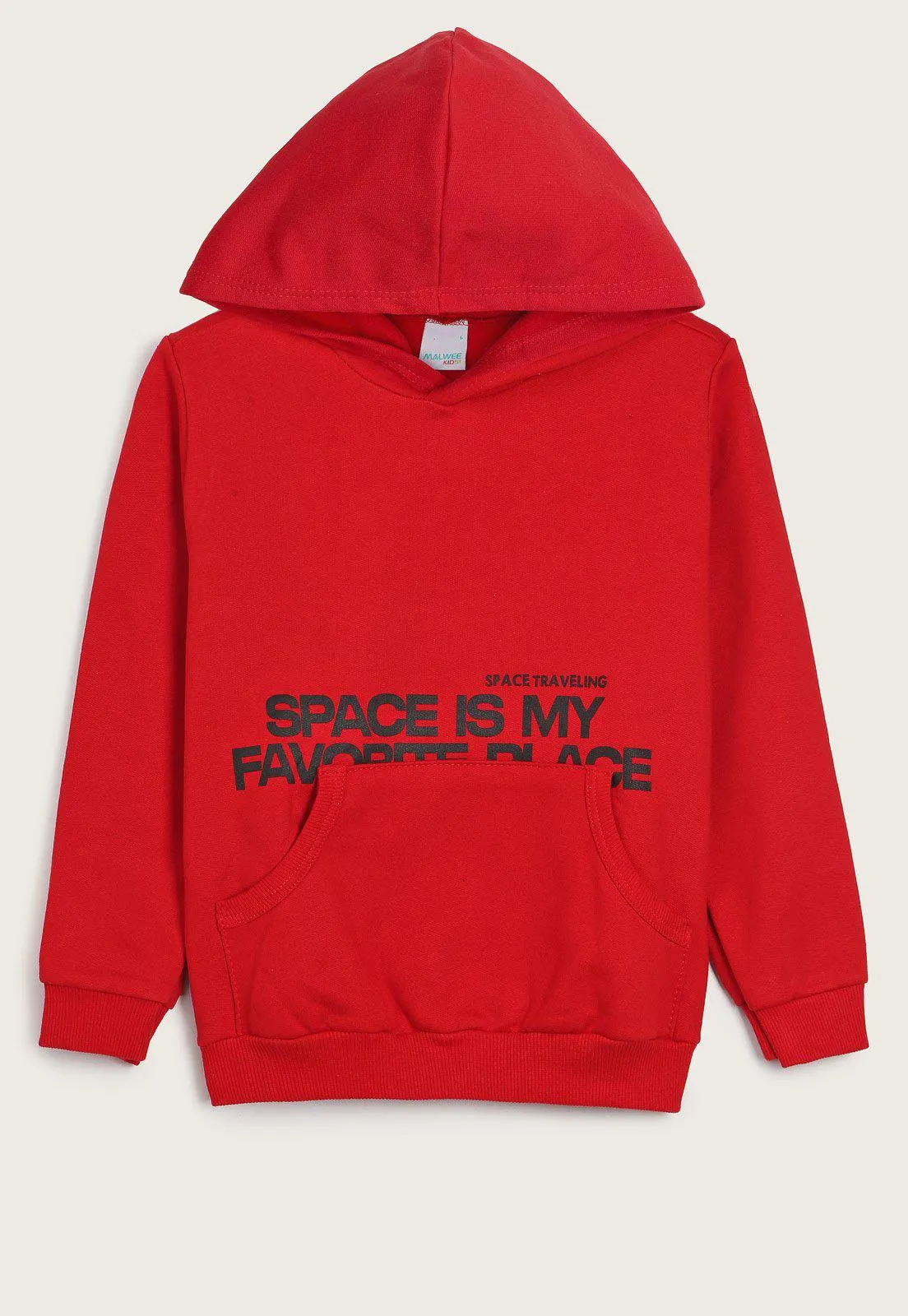 Blusa Infantil de Moletom Malwee Kids Lettering Vermelha