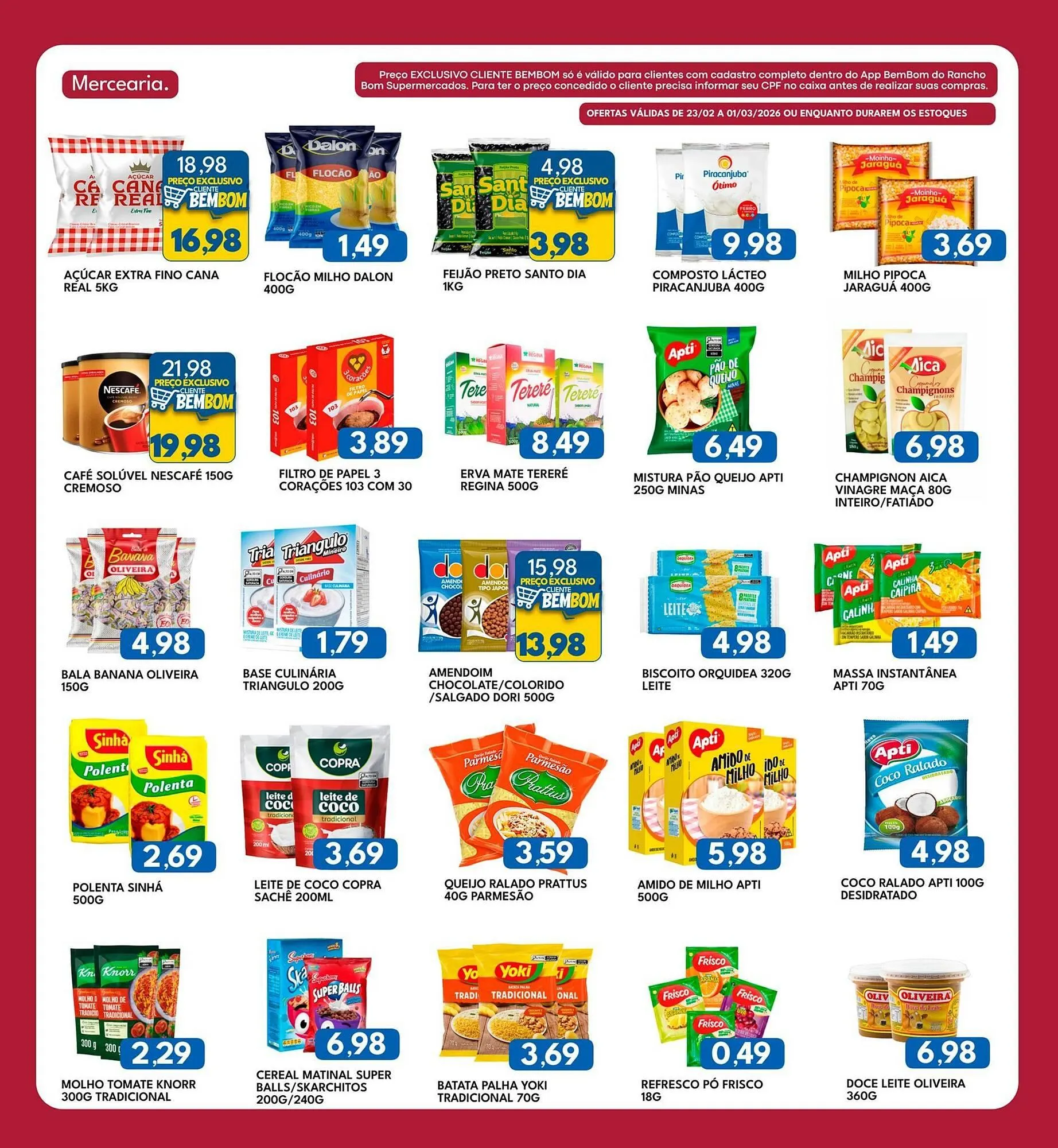 Encarte de Catálogo Rancho Bom Supermercados 23 de fevereiro até 1 de março 2026 - Pagina 2