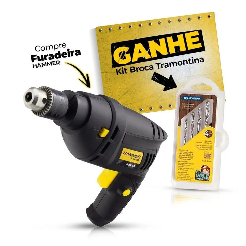 Furadeira de Impacto Hammer 3/8" 550W