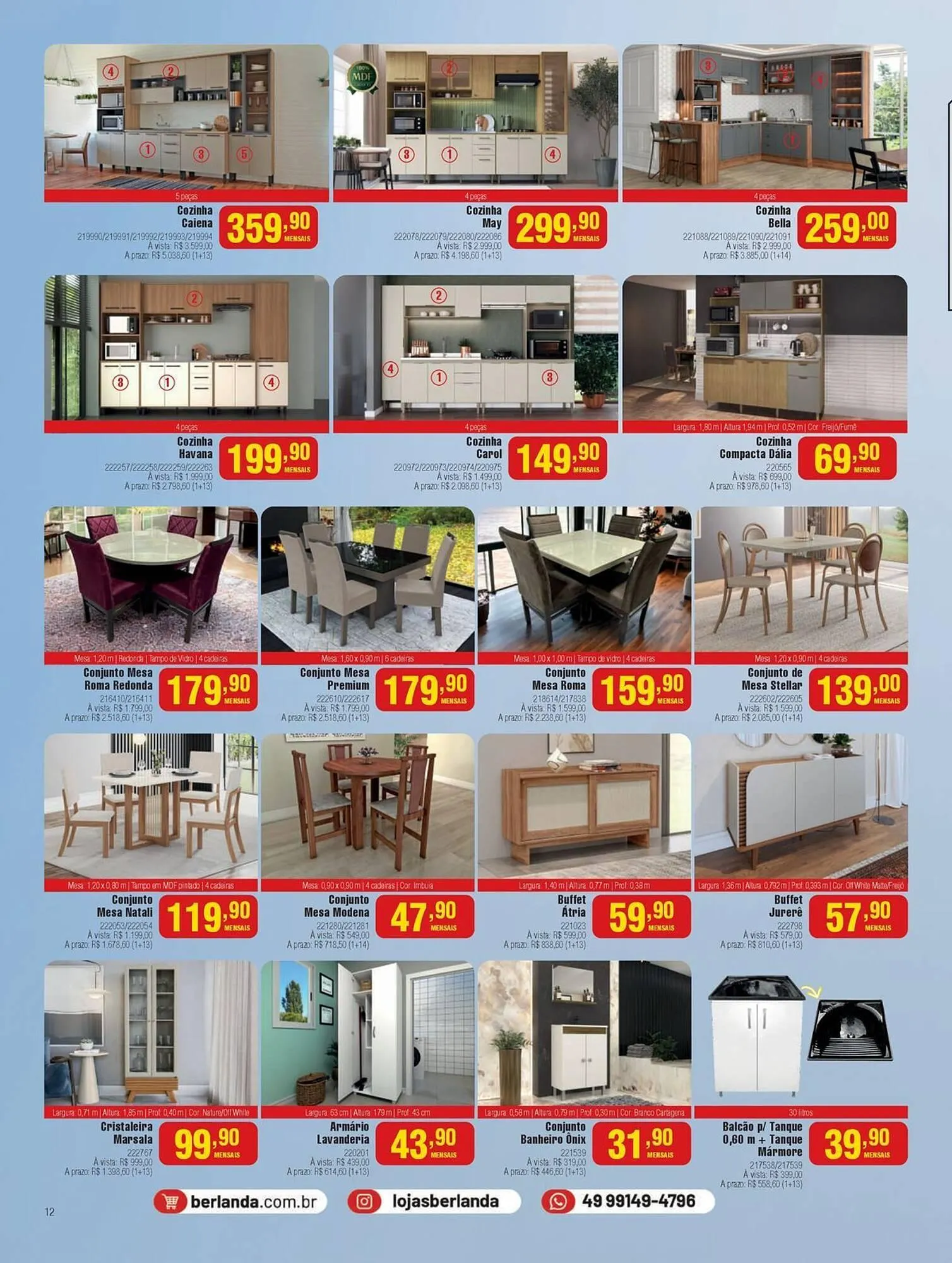 Encarte de Catálogo Berlanda 31 de julho até 31 de dezembro 2025 - Pagina 12