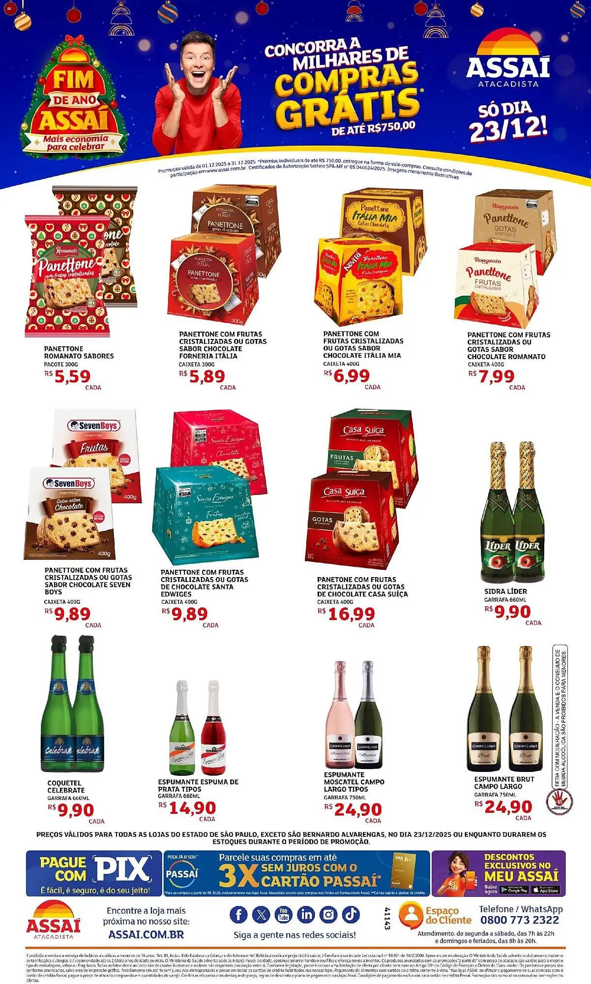 Encarte de Encarte Assaí Atacadista 23 de dezembro até 23 de dezembro 2025 - Pagina 1
