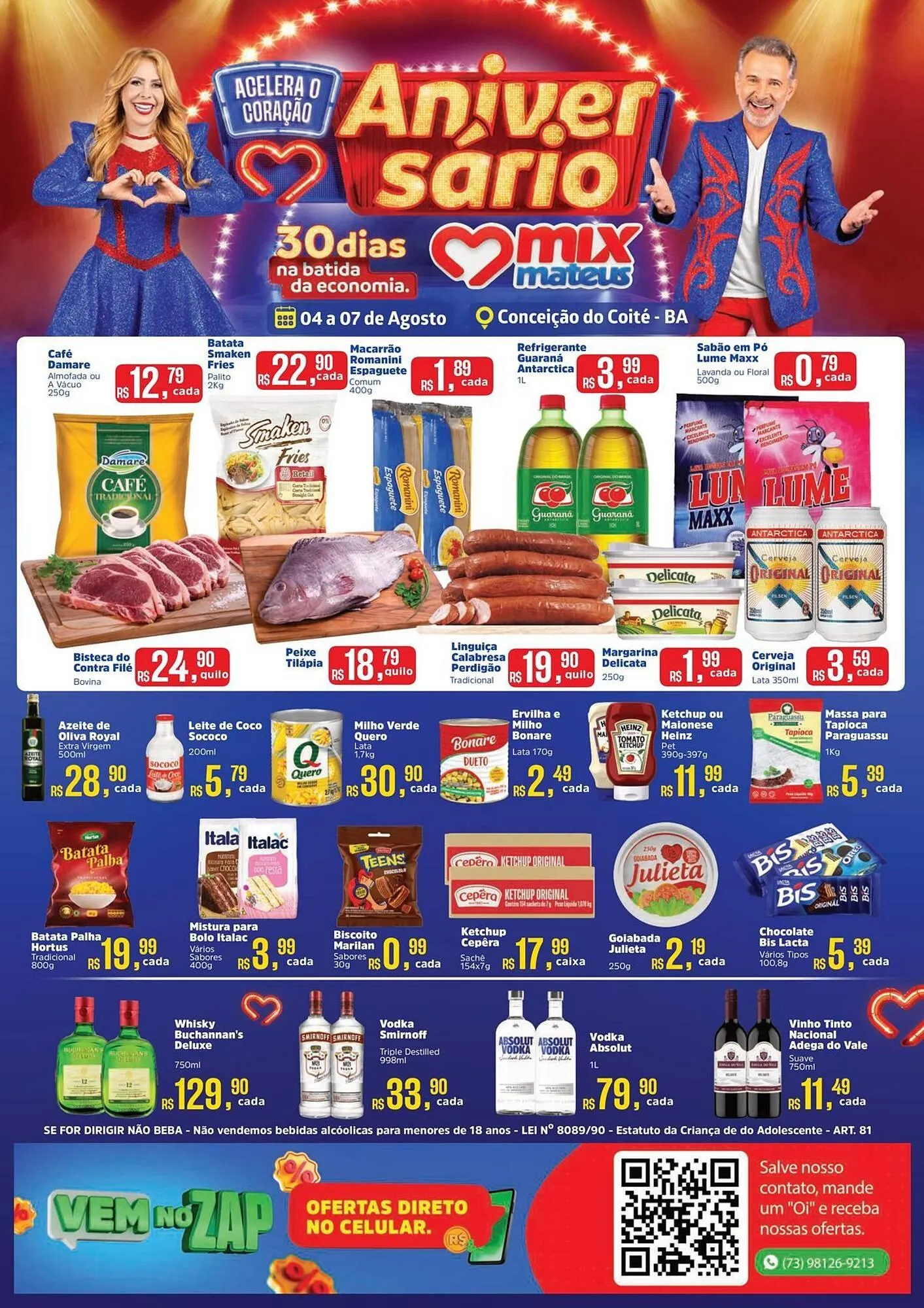 Encarte de Catálogo Supermercados Mateus 4 de agosto até 7 de agosto 2025 - Pagina 1