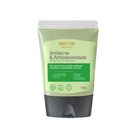 Máscara Facial Labotrat Argila Verde Antiacne e Antioleosidade 130g