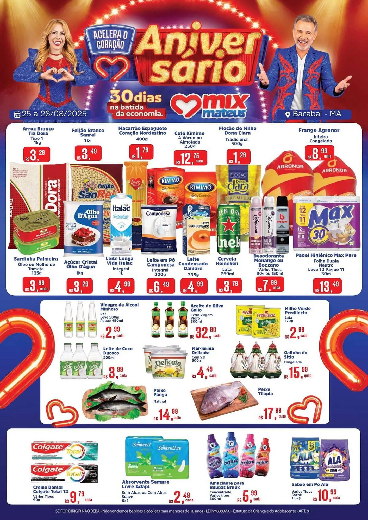 Encarte de Catálogo Supermercados Mateus 25 de agosto até 28 de agosto 2025 - Pagina 1