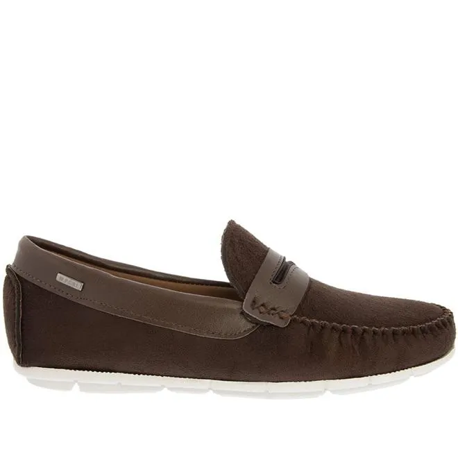 Mocassim Woche Recortes Camurça Marrom