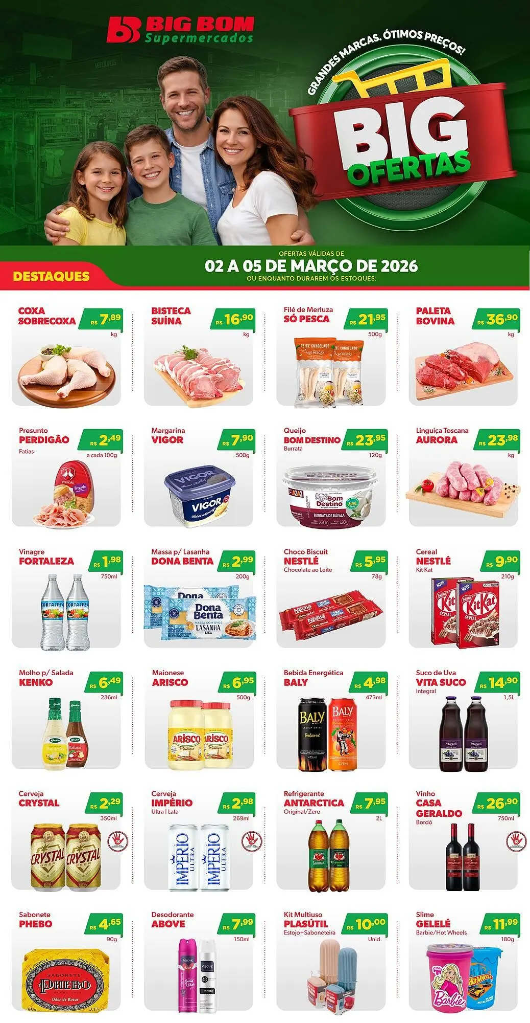 Encarte de Catálogo Big Bom Supermercados 2 de março até 5 de março 2026 - Pagina 1