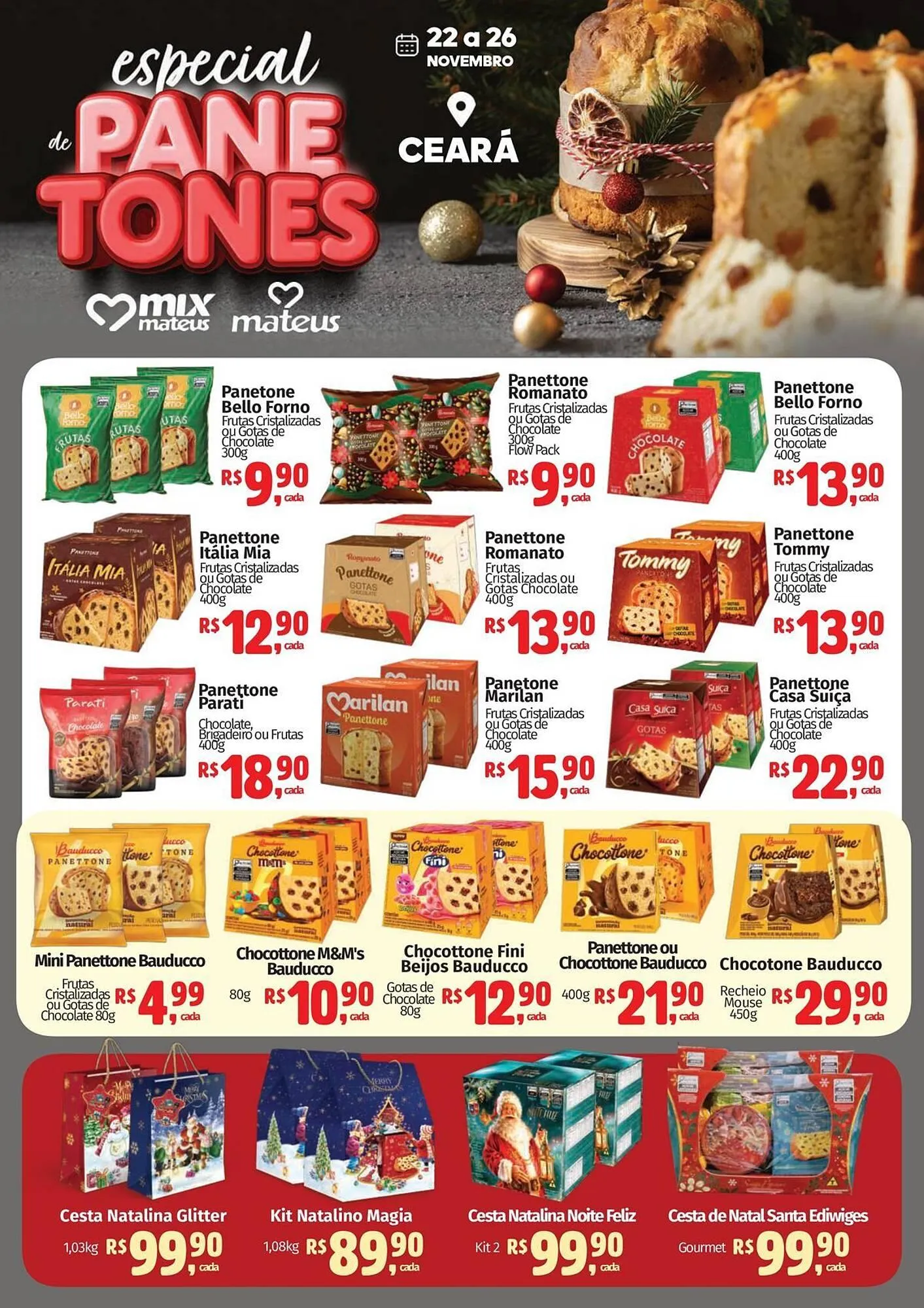 Encarte de Catálogo Supermercados Mateus 22 de novembro até 26 de novembro 2025 - Pagina 1