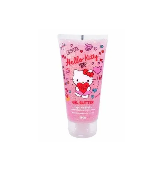 Gel Glitter Infantil Hello Kitty Corpo E Cabelos 80G