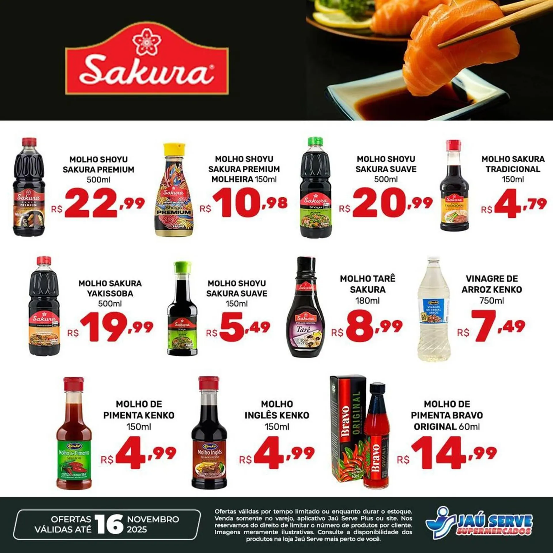 Encarte de Catálogo Supermercados Jau Serve 11 de novembro até 16 de novembro 2025 - Pagina 1