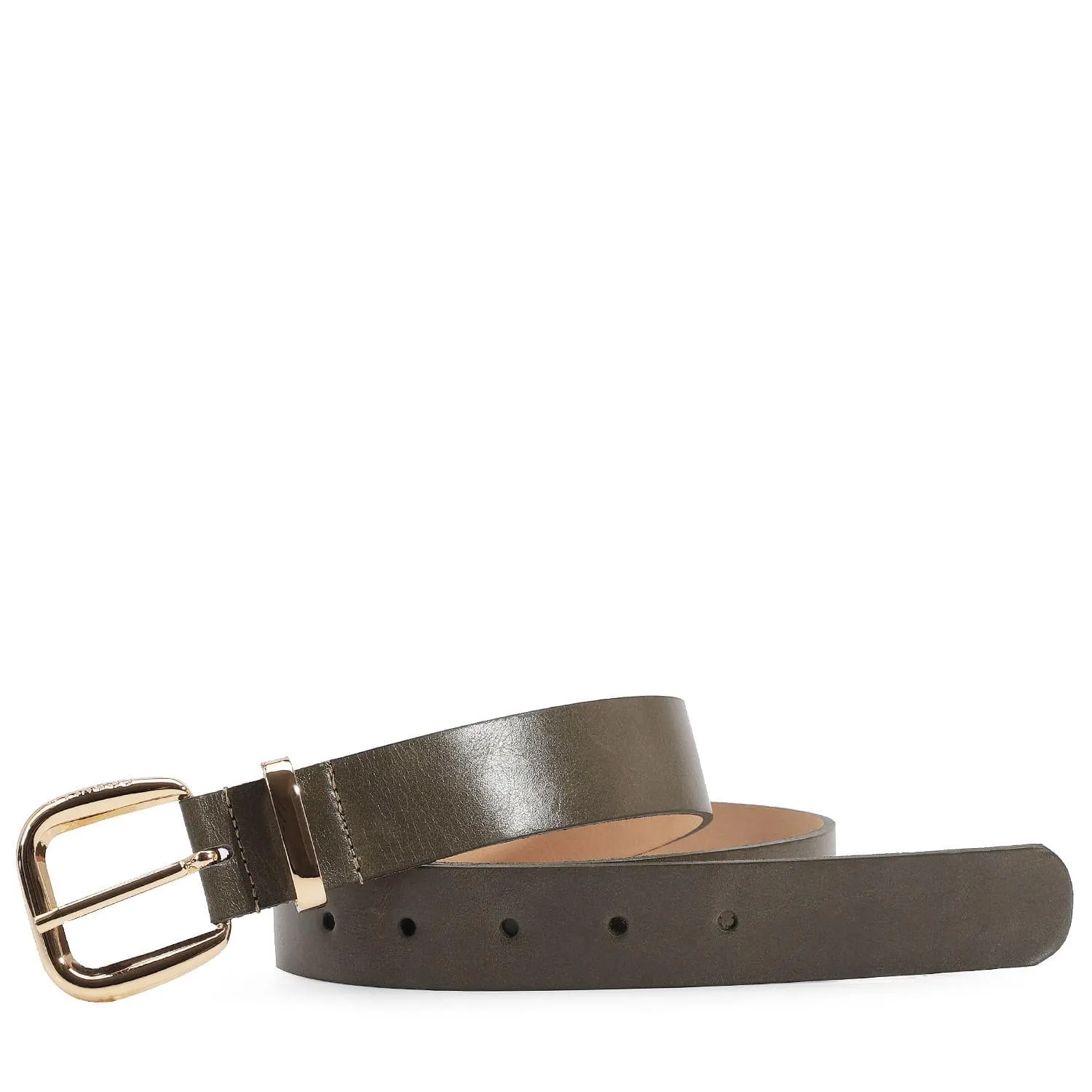 Cinto Couro Couro Oliva