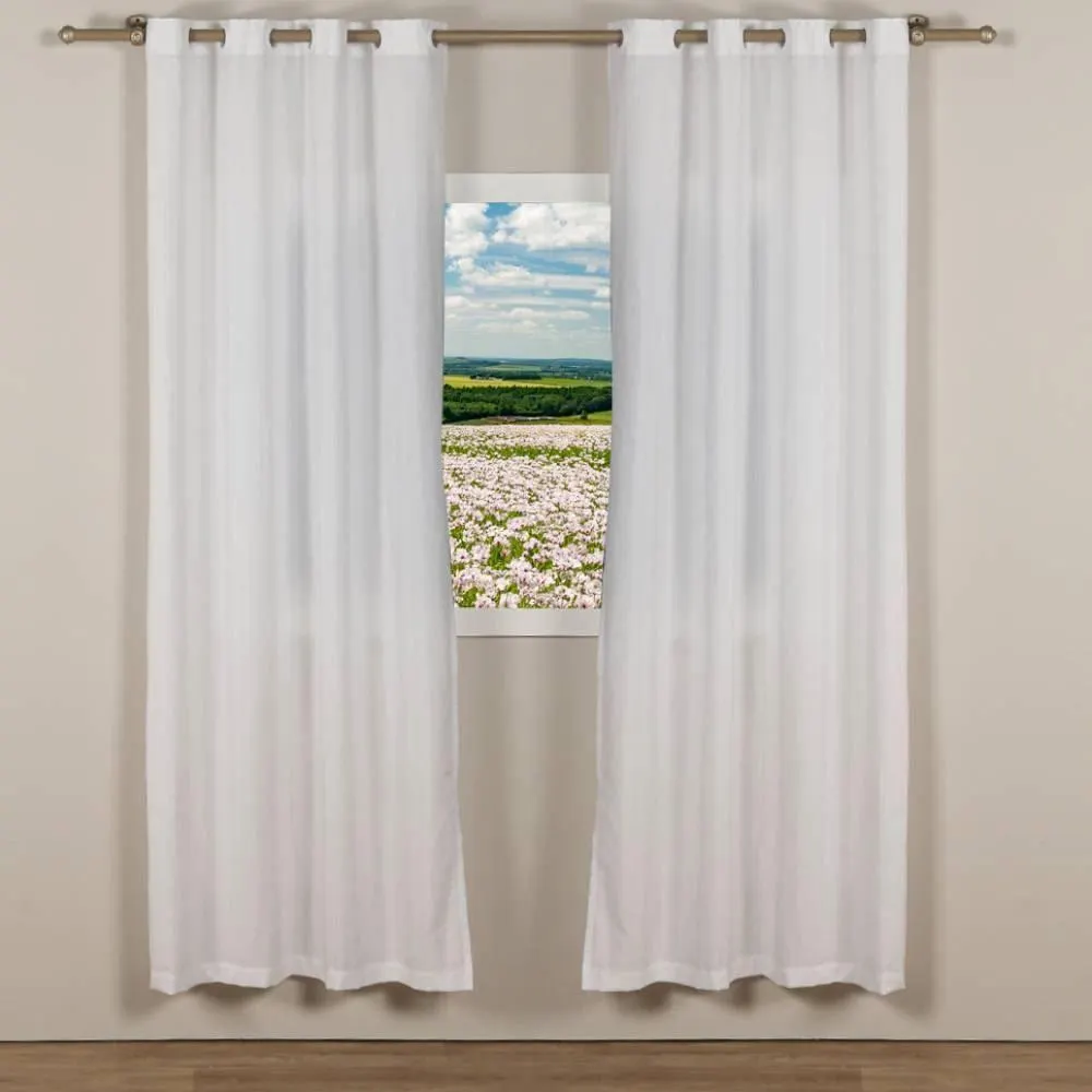 Cortina Para Quarto E Sala 2,60X2,30 M Rústica Madri Havan Casa - Branco