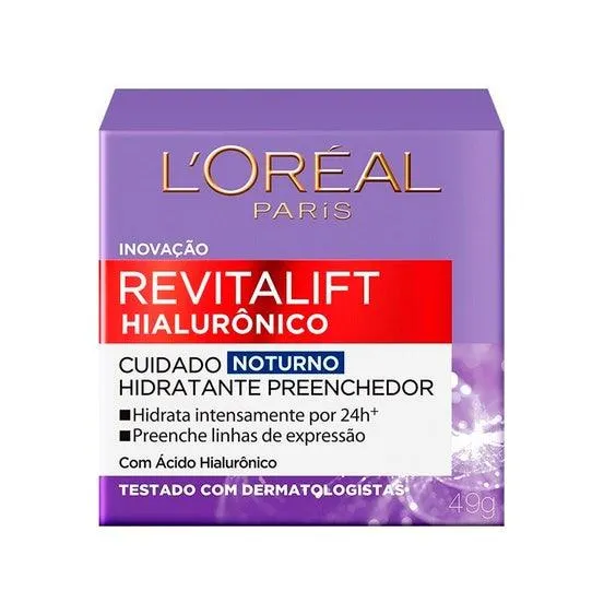 Creme Facial L'Oréal Revitalift Hialurônico Noturno