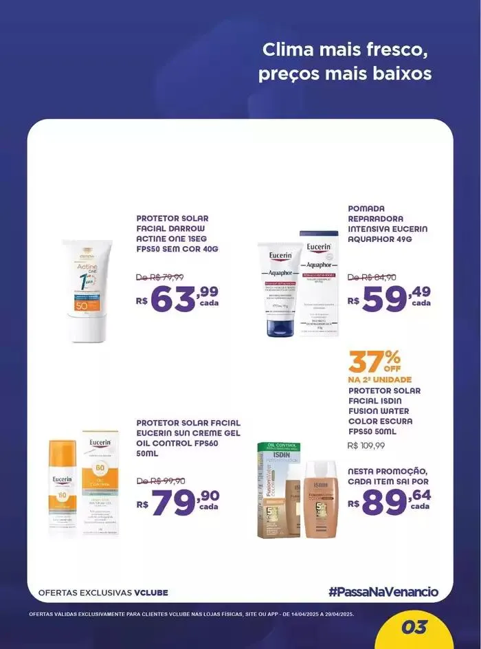 Encarte de Encarte Drogaria Venancio 14 de abril até 29 de abril 2025 - Pagina 3