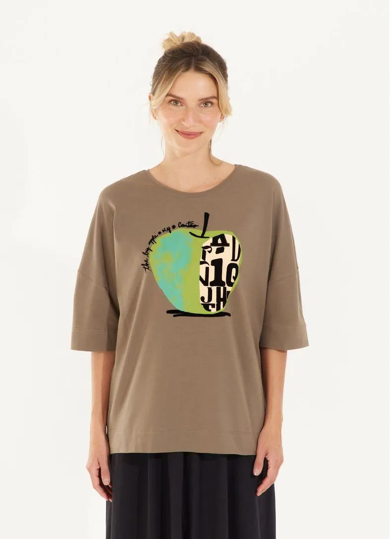 T-shirt maxi big apple cotton verde escuro