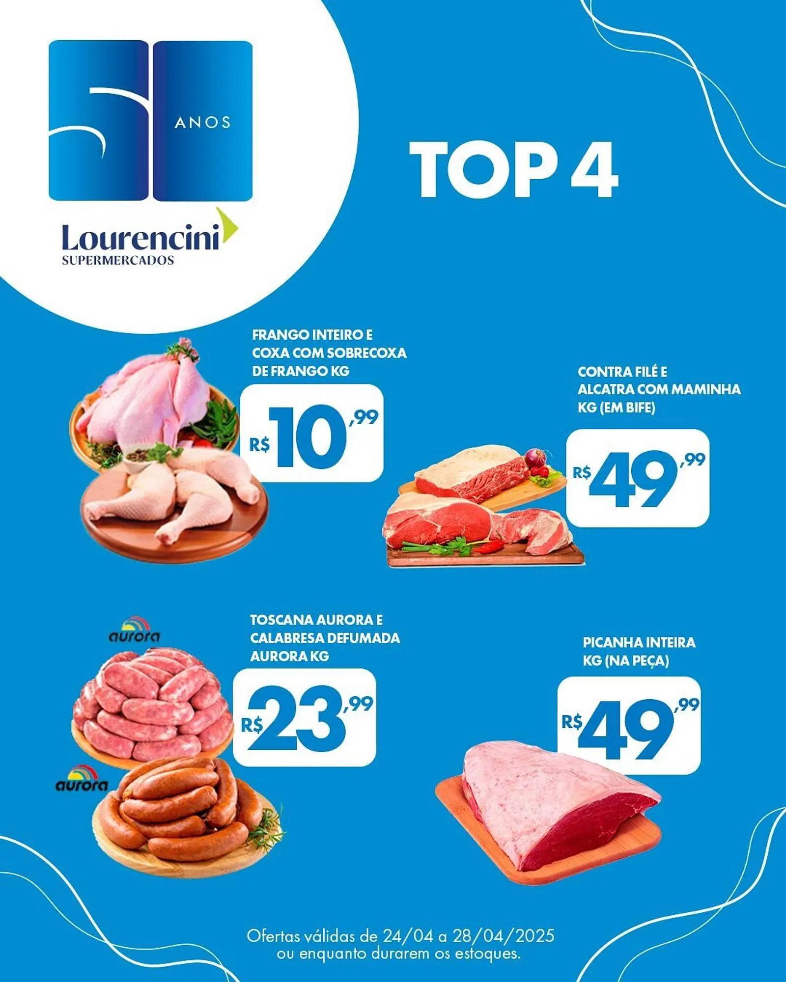 Encarte de Catálogo Lourencini Supermercados 24 de abril até 28 de abril 2025 - Pagina 3