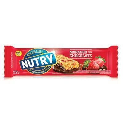 Barra de Cereais Morango e Chocolate 22g - Nutry