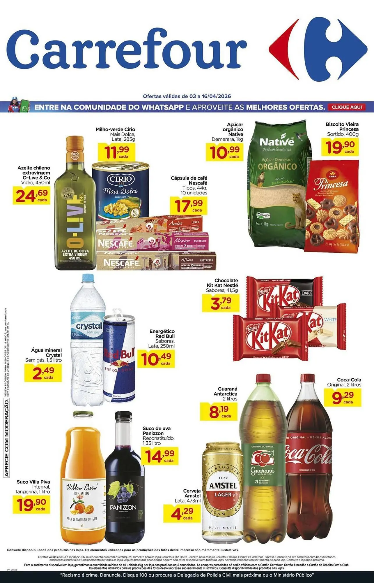 Encarte de Folheto Carrefour 3 de abril até 16 de abril 2026 - Pagina 1