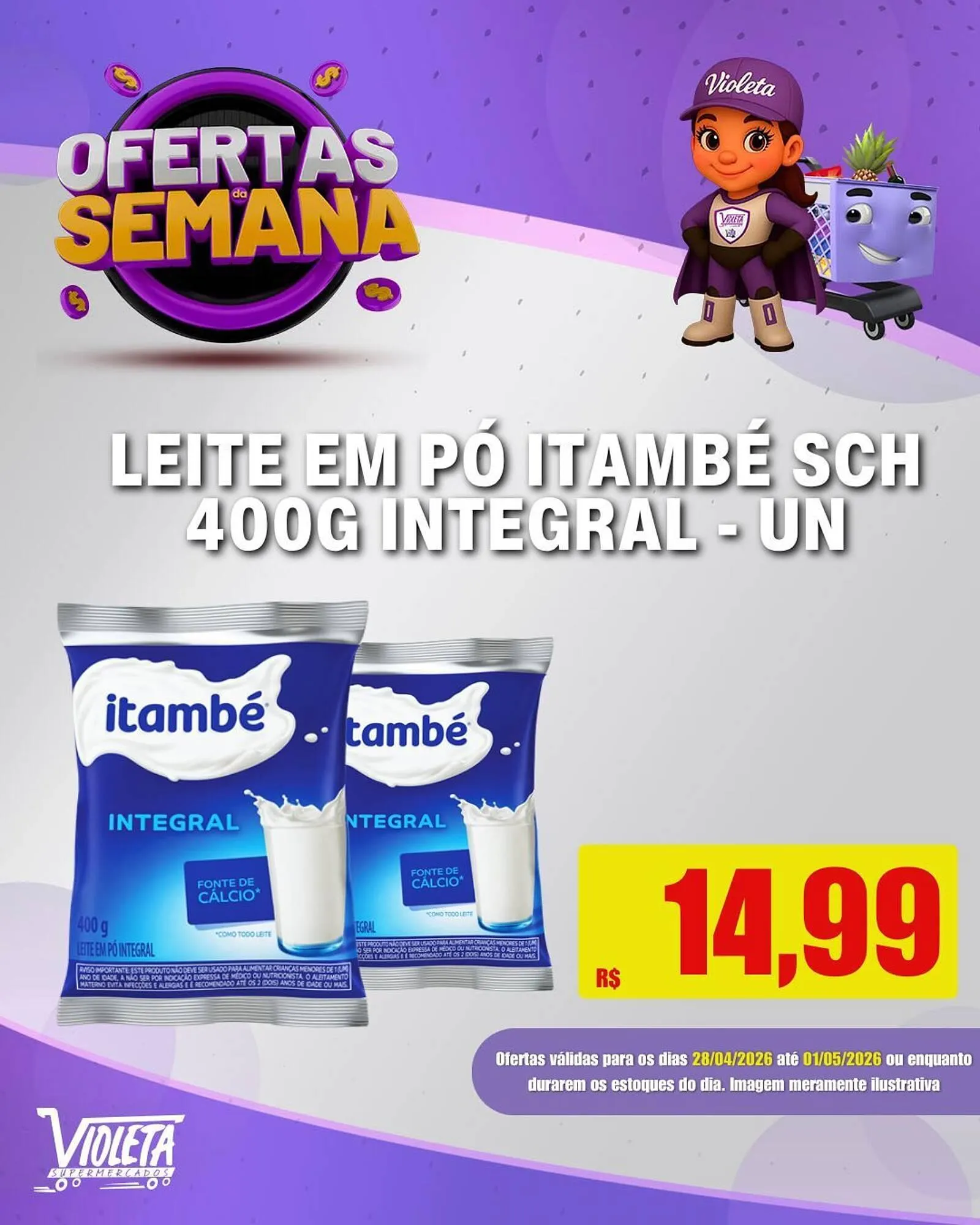 Encarte de Catálogo Violeta Supermercados 28 de abril até 1 de maio 2026 - Pagina 4